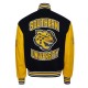 Southern University Jaguars Black & Gold Varsity Jacket - Unisex Wool & Leather Southern University Jaguars Black & Gold Varsity Jacket - Unisex Wool & Leather