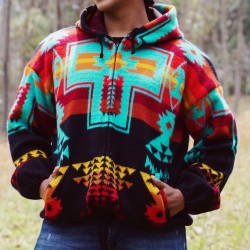 Southwestern Wool Jacket Native American Style Southwestern Wool Jacket Native American Style