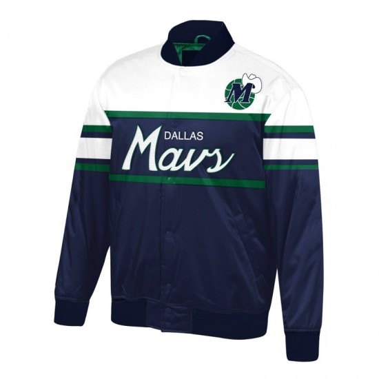 Special Script Dallas Mavericks Navy and White Jacket Special Script Dallas Mavericks Navy and White Jacket
