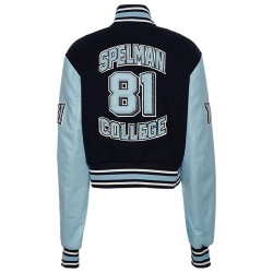 Spelman College Campus Remix Wool & Leather Varsity Jacket Spelman College Campus Remix Wool & Leather Varsity Jacket