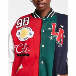 Spliced Graphic Varsity Jacket Spliced Graphic Varsity Jacket