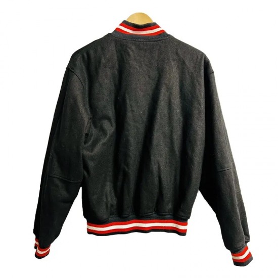 St Kilda Saints 90’s Black Varsity Wool Jacket
