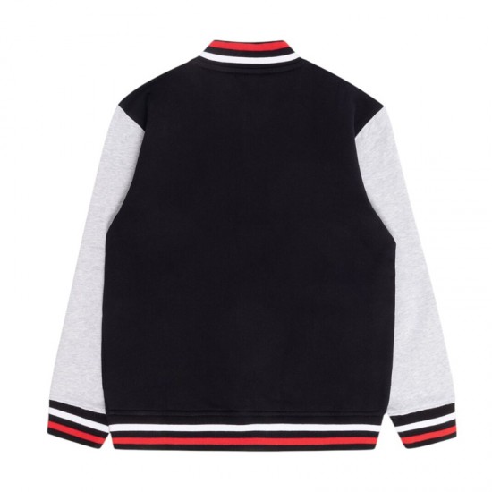 St Kilda Saints Black and Gray Varsity Fleece Jacket St Kilda Saints Black and Gray Varsity Fleece Jacket