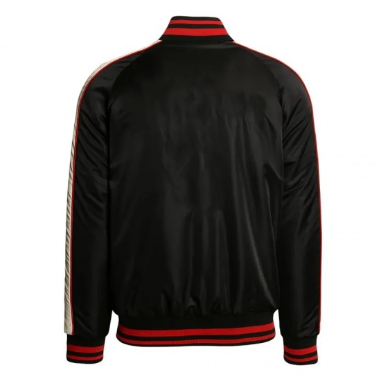 St Kilda Saints Vintage Black Bomber Full-Zip Jacket