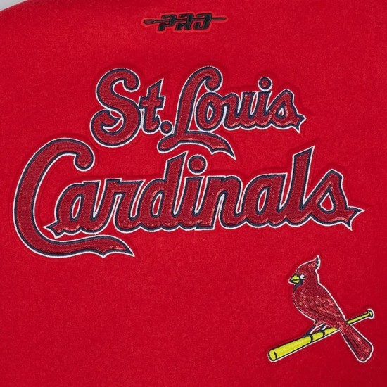 St. Louis Cardinals Game Day Classics Red Varsity Wool/Leather Jacket St. Louis Cardinals Game Day Classics Red Varsity Wool/Leather Jacket