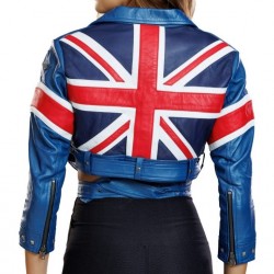 Street Fighter 6 Cammy Blue Cropped Leather Cosplay Jacket