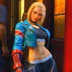 Street Fighter 6 Cammy Blue Cropped Leather Cosplay Jacket