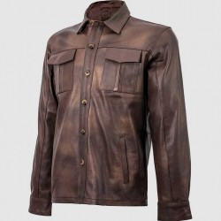 Summer Jacket - Brown Leather Shirt Summer Jacket - Brown Leather Shirt