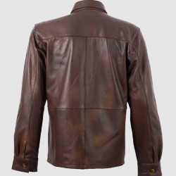 Summer Jacket - Brown Leather Shirt Summer Jacket - Brown Leather Shirt