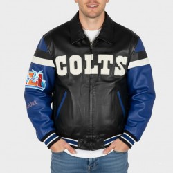 Super Bowl Champions Indianapolis Colts Leather Jacket
