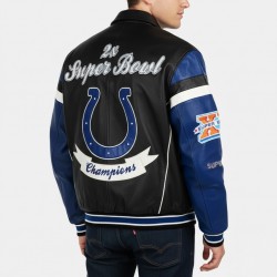 Super Bowl Champions Indianapolis Colts Leather Jacket