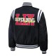 Super Bowl LIX Black Varsity Bomber Jacket