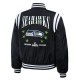 Super Bowl LX Champions Seattle Seahawks Black Bomber Jacket