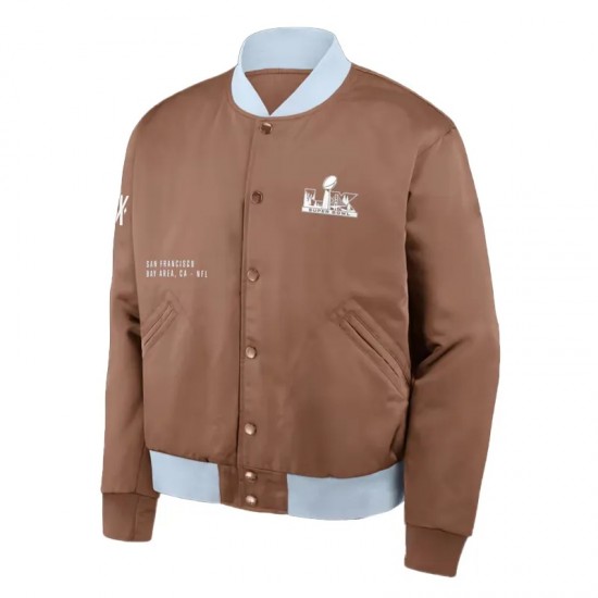 Super Bowl LX Legacy Brown Bomber Jacket