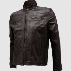 Super Slim Men Brown Leather Motorcycle Jacket Super Slim Men Brown Leather Motorcycle Jacket