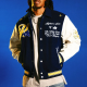 Super Sonic Navy and White Varsity Jacket Super Sonic Navy and White Varsity Jacket