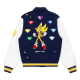 Super Sonic Navy and White Varsity Jacket Super Sonic Navy and White Varsity Jacket
