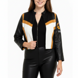 Superman Hawkgirl 2025 Cropped Leather jacket Superman Hawkgirl 2025 Cropped Leather jacket