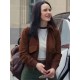 Superman Lois Lane Bomber Brown Suede Leather Jacket Superman Lois Lane Bomber Brown Suede Leather Jacket