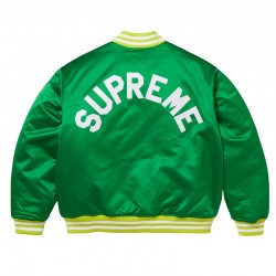 Supreme Full-Snap Varsity Satin Jacket Supreme Full-Snap Varsity Satin Jacket
