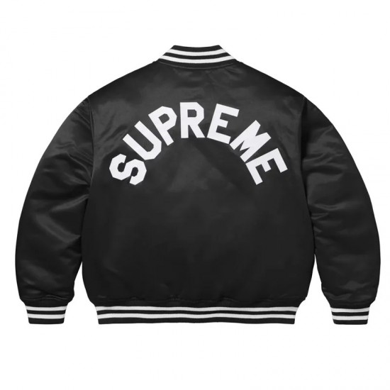 Supreme Full-Snap Varsity Satin Jacket Supreme Full-Snap Varsity Satin Jacket