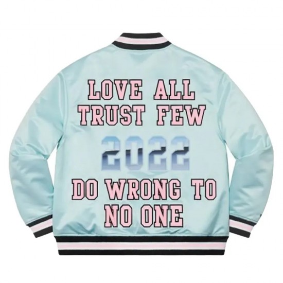 Supreme Love All Trust Few Blue Varsity Jacket