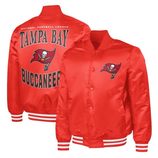 Tampa Bay Buccaneers Adaptive Team Graphic Varsity Satin Jacket