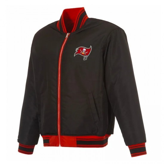 Tampa Bay Buccaneers Red/Black Full-Zip Reversible Flight Jacket