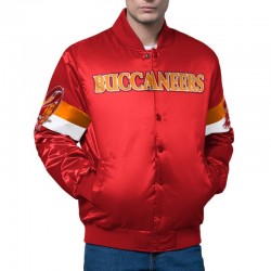 Tampa Bay Buccaneers Triple Option Varsity Satin Jacket