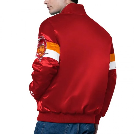 Tampa Bay Buccaneers Triple Option Varsity Satin Jacket