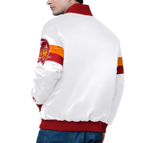 Tampa Bay Buccaneers Triple Option Varsity Satin Jacket