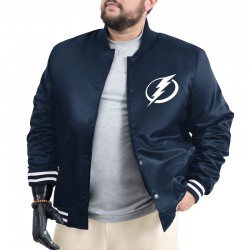 Tampa Bay Lightning Adaptive Bold Logo Varsity Satin Jacket