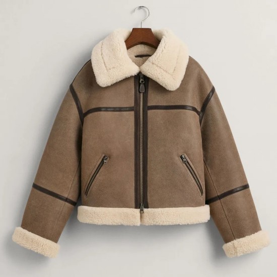 Taylor Swift Shearling Brown Leather Jacket Taylor Swift Shearling Brown Leather Jacket