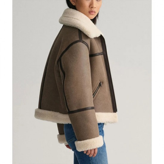 Taylor Swift Shearling Brown Leather Jacket Taylor Swift Shearling Brown Leather Jacket
