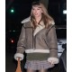 Taylor Swift Shearling Brown Leather Jacket Taylor Swift Shearling Brown Leather Jacket