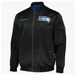 Team Leader Seattle Seahawks Bomber Satin Jacket