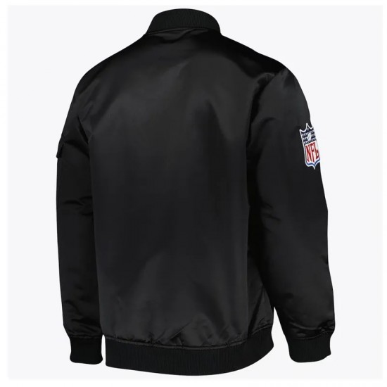 Team Leader Seattle Seahawks Bomber Satin Jacket Team Leader Seattle Seahawks Bomber Satin Jacket