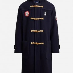 Team USA Winter Olympics 2026 Flagbearer  Wool Toggle Coat