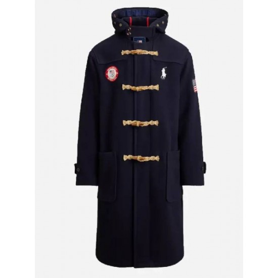 Team USA Winter Olympics 2026 Flagbearer  Wool Toggle Coat