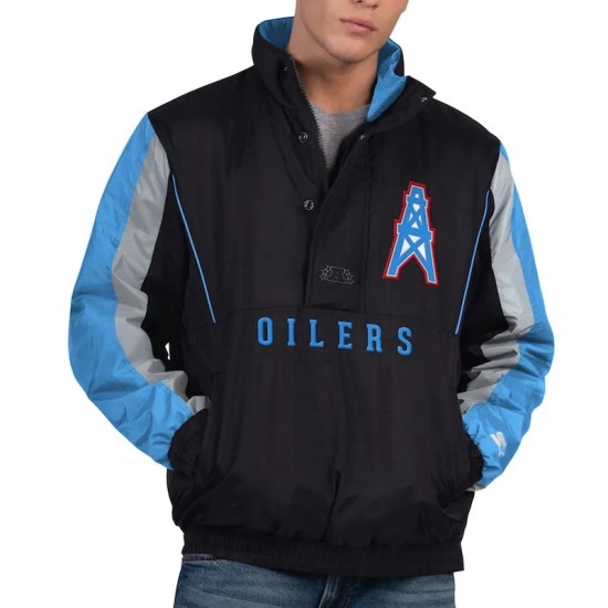 Tennessee Oilers Thursday Night Gridiron Half-Zip Jacket
