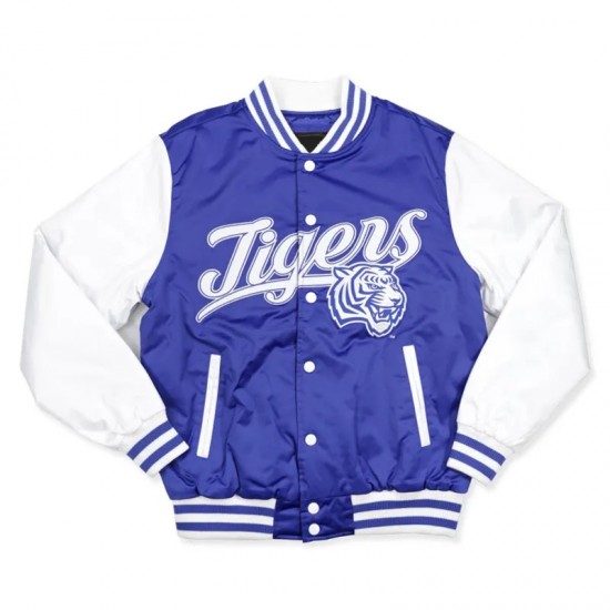 Tennessee State Blue and White Baseball Jacket Tennessee State Blue and White Baseball Jacket