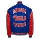 Tennessee State University Blue Red Letterman Jacket Tennessee State University royal blue varsity jacket with red sleeves college style