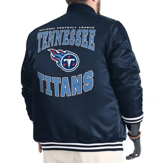 Tennessee Titans Adaptive Team Graphic Varsity Satin Jacket