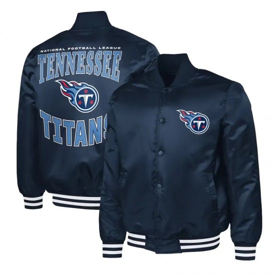 Tennessee Titans Adaptive Team Graphic Varsity Satin Jacket