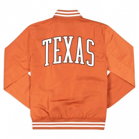 Texas Longhorns Arched Burnt Orange Bomber Jacket