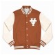 Texas Longhorns Burnt Orange and Off White Varsity Jacket