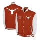 Texas Longhorns Fleece Burnt Orange and White Varsity Jacket