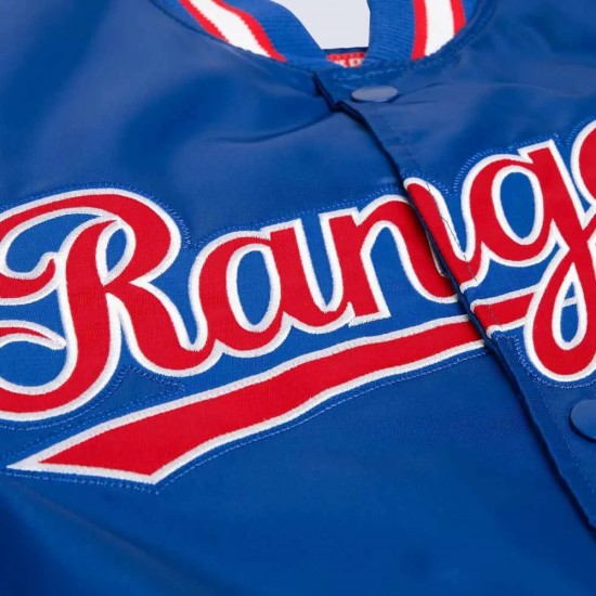 Texas Rangers Classic Royal Satin Jacket Texas Rangers Classic Royal Satin Jacket