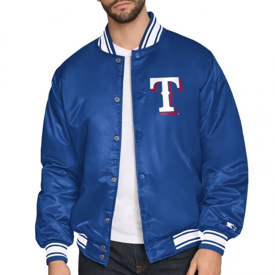 Texas Rangers Home Plate Graphic Satin Jacket Unisex