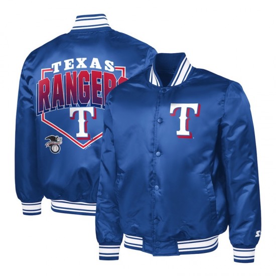 Texas Rangers Home Plate Graphic Satin Jacket Unisex